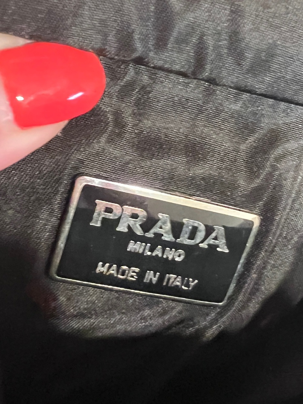 PRADA⭐️RARE VINTAGE Black Leather Chain-Strap Shoulder Bag! - Picture 13 of 14
